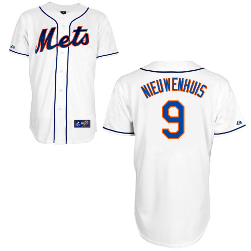 Kirk Nieuwenhuis #9 mlb Jersey-New York Mets Women's Authentic Alternate 2 White Cool Base Baseball Jersey